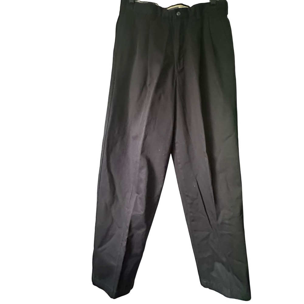 Croft & Barrow Men's Black Casual Pants 32x30 Cotton Blend Comfortable